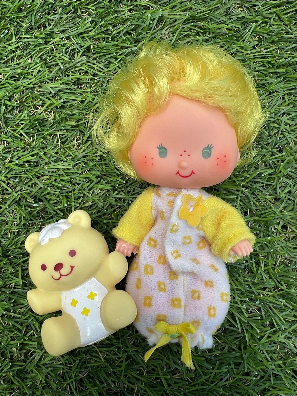 VINTAGE Strawberry Shortcake 1980s Butter Cookie doll with Jelly Bear pet Kenner - Picture 5 of 14